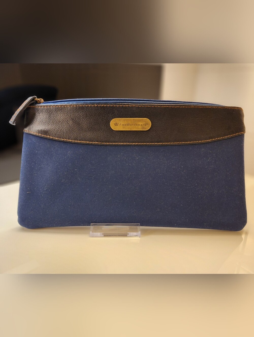Ama Waterways Navy Zip Pouch